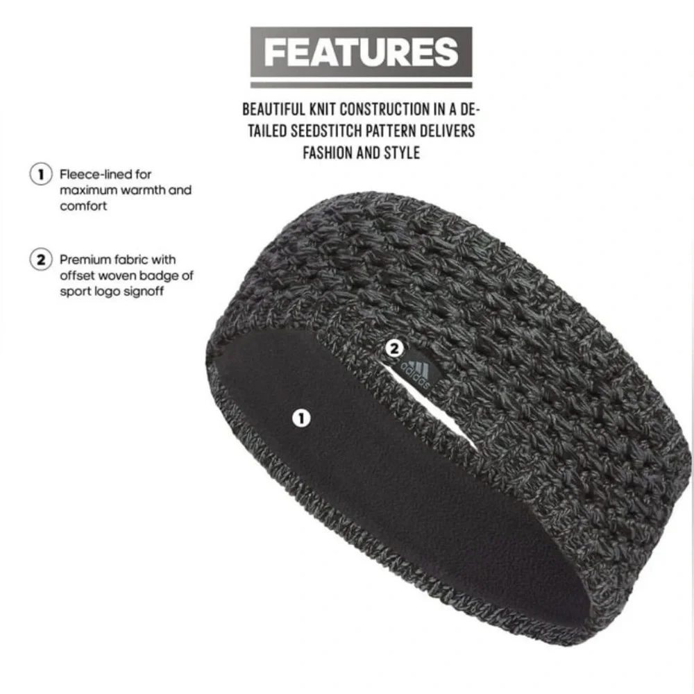 Adidas Gray Knit Headband
